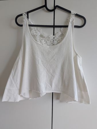 White Lace Summer Top - Small