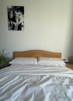 Rattan Bett mit Matraze 140x200