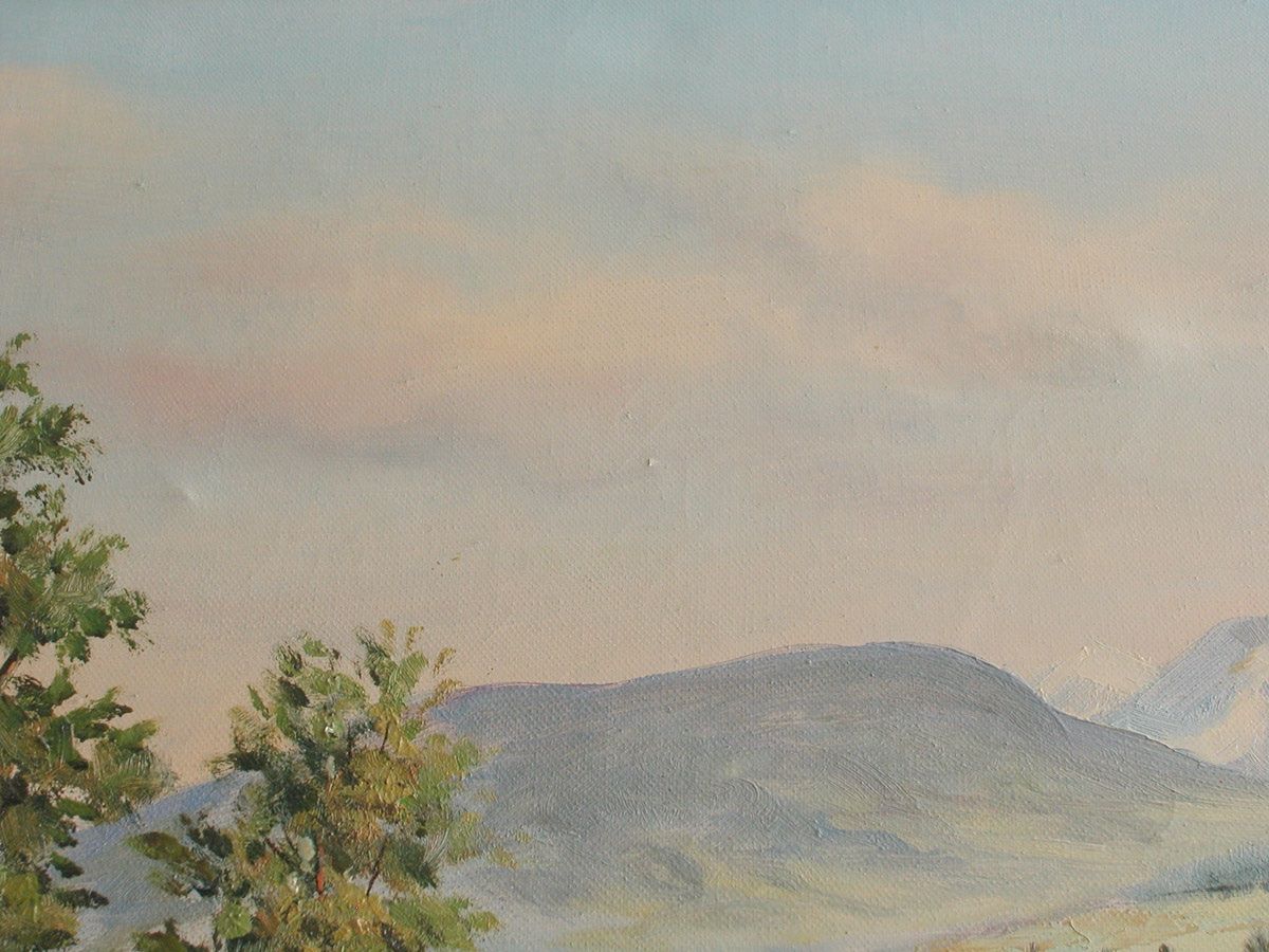Gemälde: Oel-Gemälde Schweizer Landschaft um 1952 – Gebraucht aus Oberwil BL von Klang 2