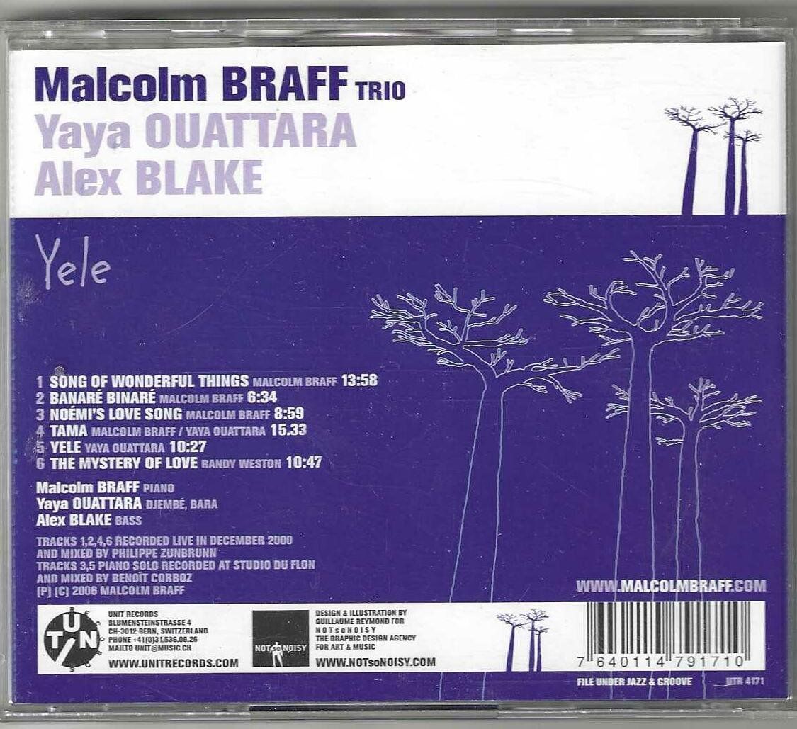 CD: Malcolm Braff Trio – Yele – Usato da Genève venduto da CDLPBookS 1