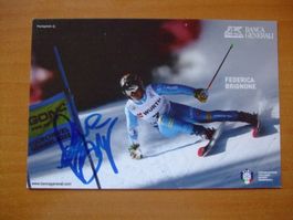 FEDERICA BRIGNONE (ITA) AUTOGRAMMKARTE