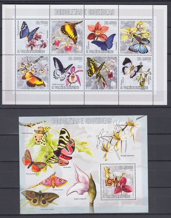 Sao Tome E Principe Briefmarken Block238 – Komplett Gestempelt, Schmetterlinge 1990 – Für Sammler