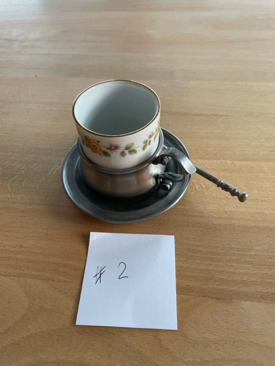 Tassen: Espressotasse mit Zinn – Gebraucht aus Seltisberg von Erdbi