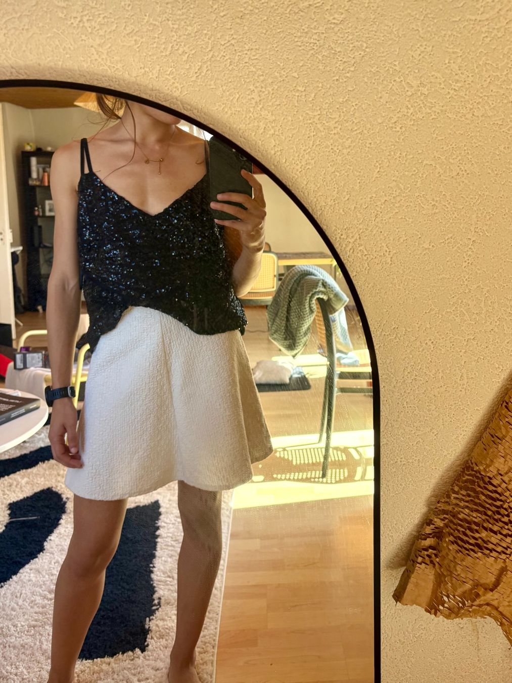 Tops: Aquamar Black Sequin Camisole Top S / 36 – Gebraucht aus Fribourg von georgeabottino 3