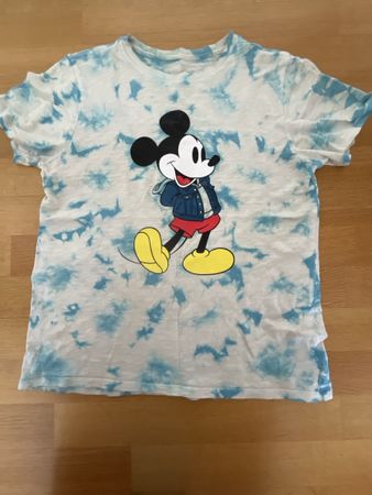 Disney Mickey Mouse T-Shirt Grösse S tie-dye blau weiss