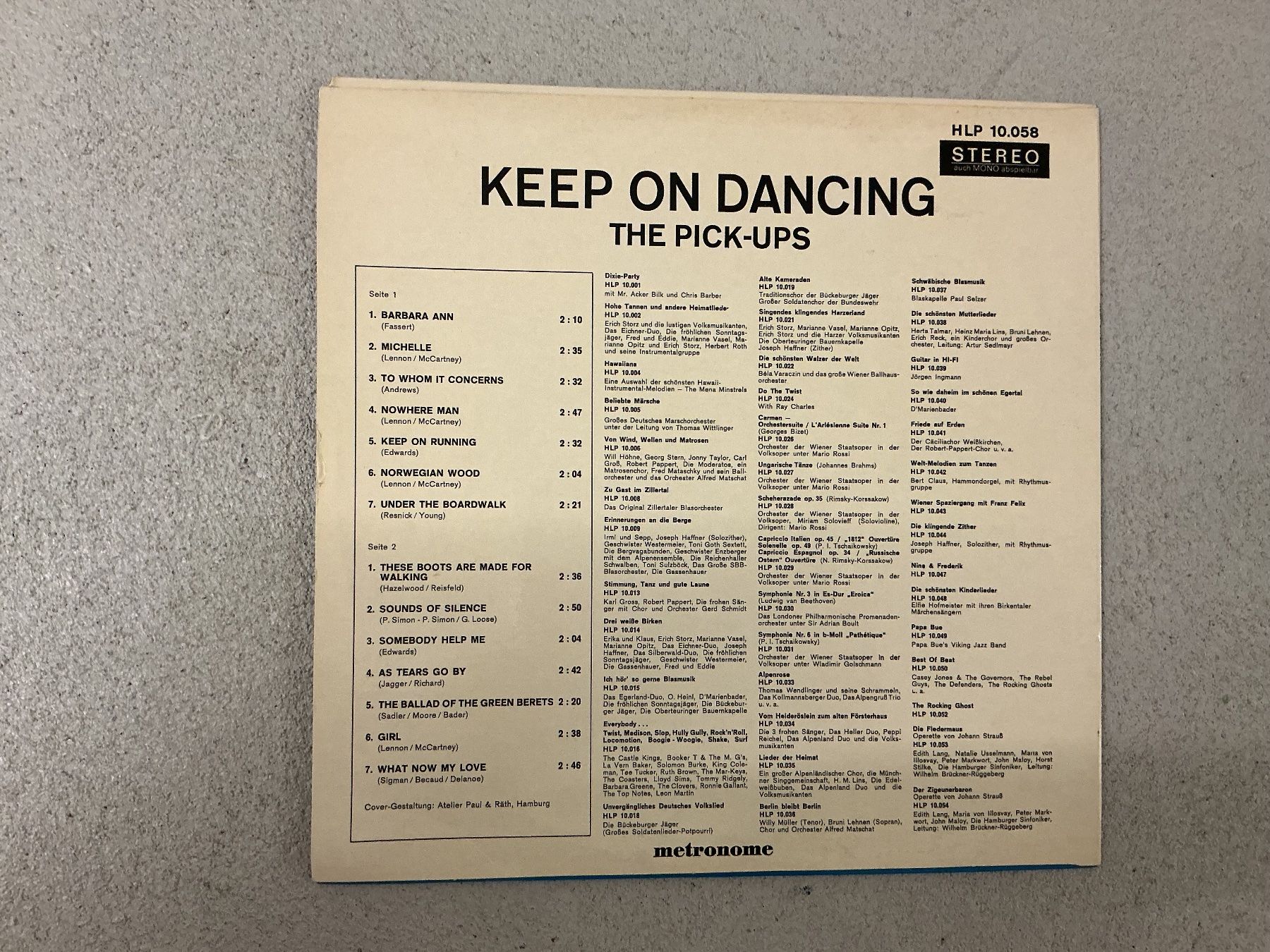 Schallplatten: The Pick-Ups LP - Keep On Dancing – Gebraucht aus Winterthur von Tumko-Vinyl 1