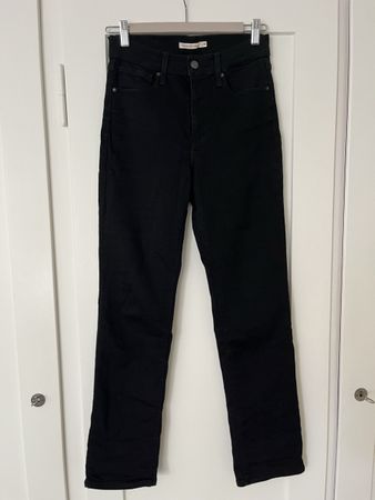 Levi's 724 High Rise Straight Jeans Schwarz Grösse 28