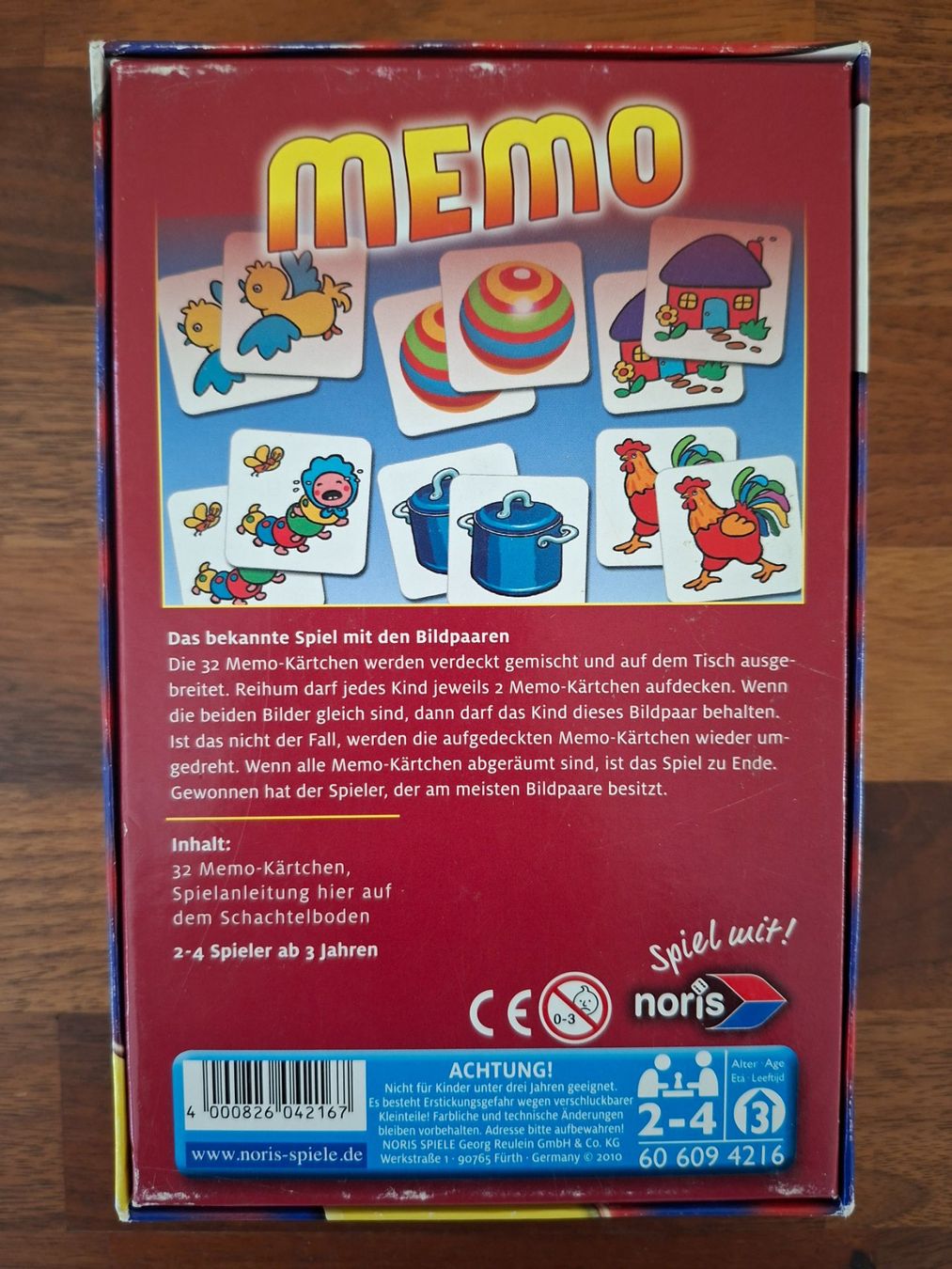 Giochi: Noris; Memo / Memory - 30-teilig – Usato da Boniswil venduto da Totomat-Lady2 1