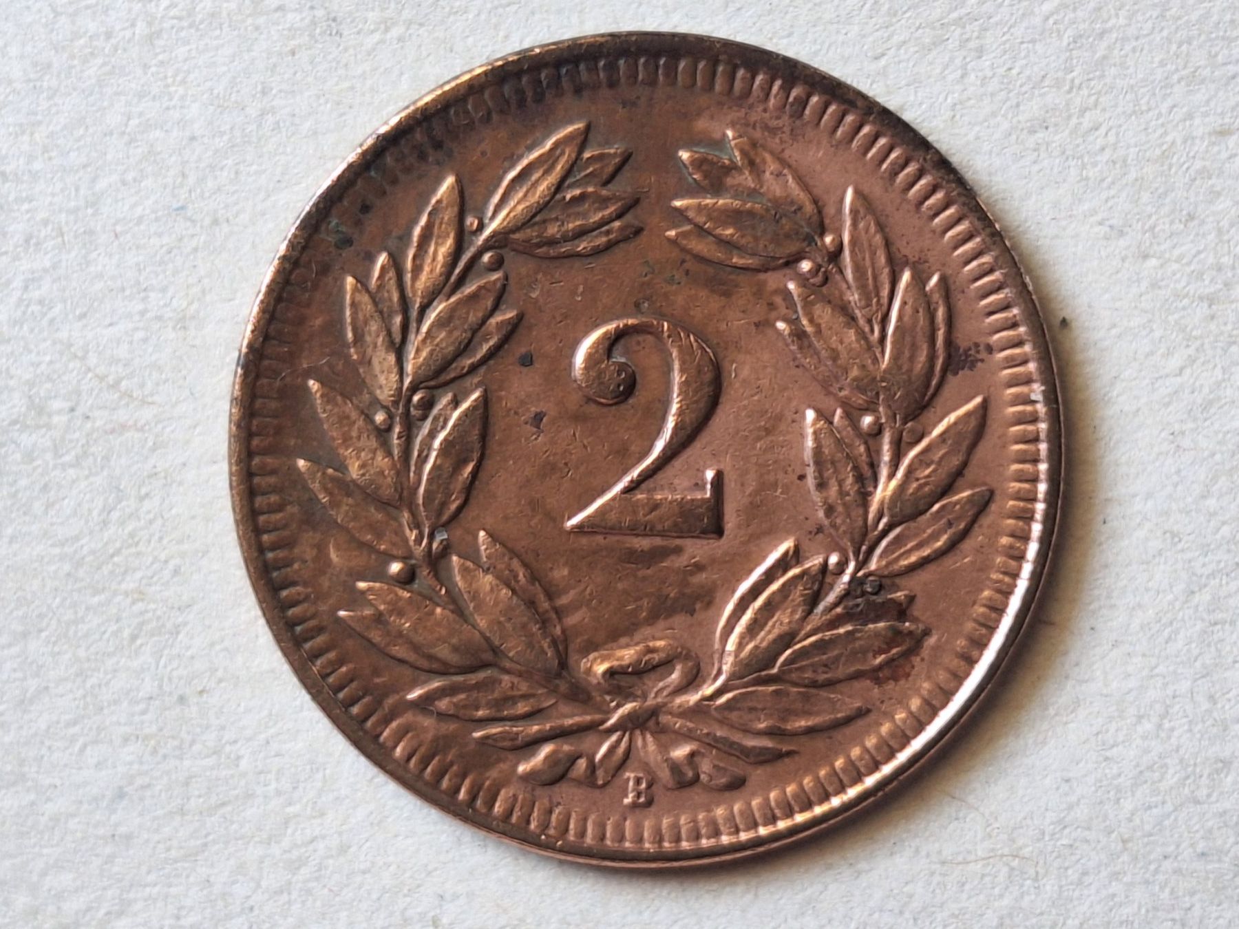 Alle Münzen: 2cts 1908  SS – Gebraucht aus Couvet von zeze03 1