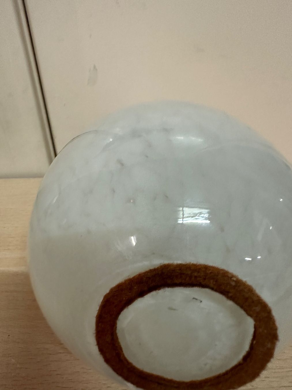 Murano Vasi & Recipienti: Vase en verre blanc et rouge, élégant – Usato da Lausanne venduto da artnouveau04 1