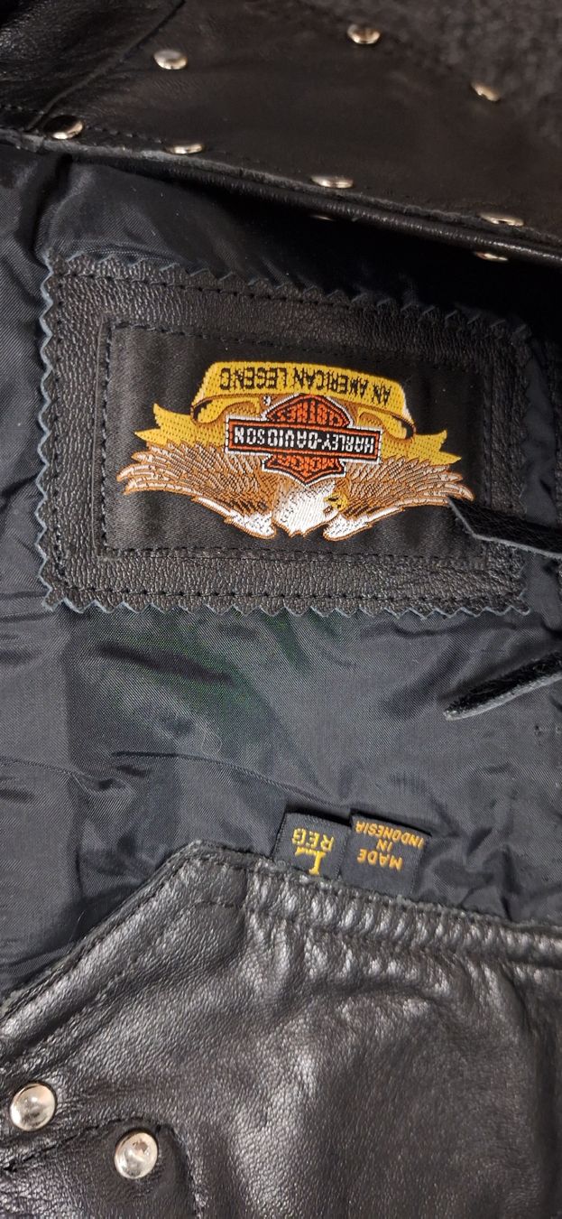 Harley-Davidson Pantaloni: Harley-Davidson Leder Chaps Fransen Nieten L  – Nuovo (secondo la descrizione) da Brugg AG venduto da bacbac5757 5