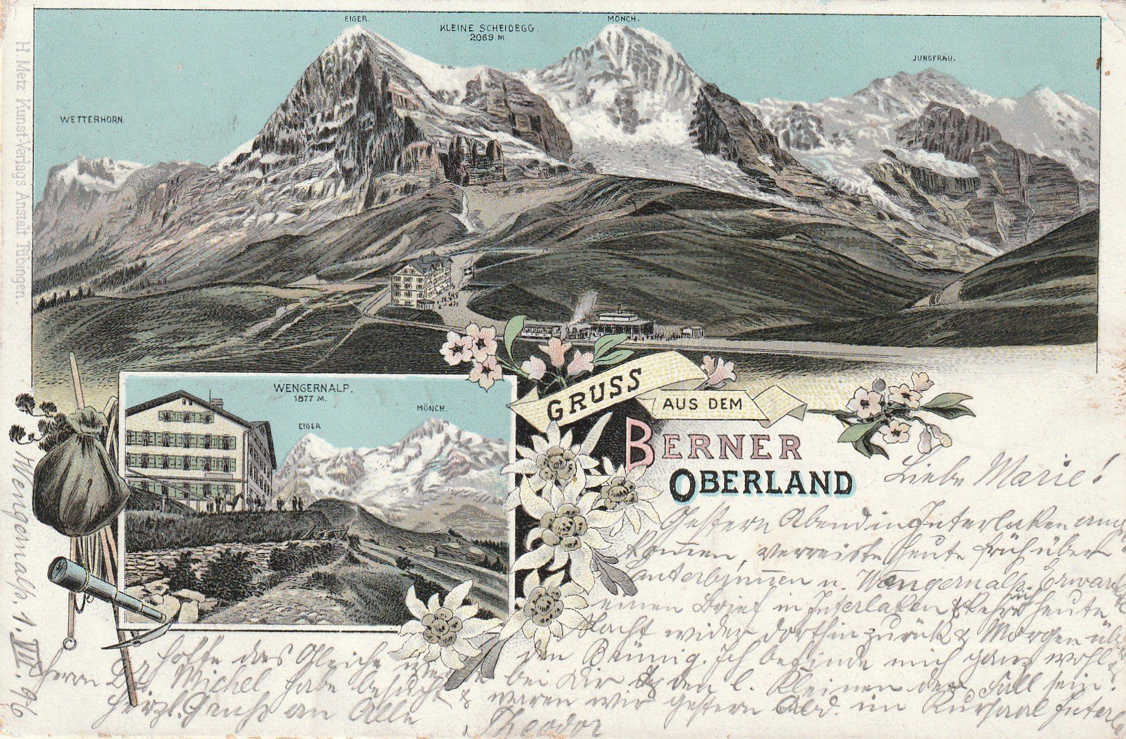 Cartoline postali: Berner Oberland 2-bildrig – Usato da Rorschacherberg venduto da fratovi2
