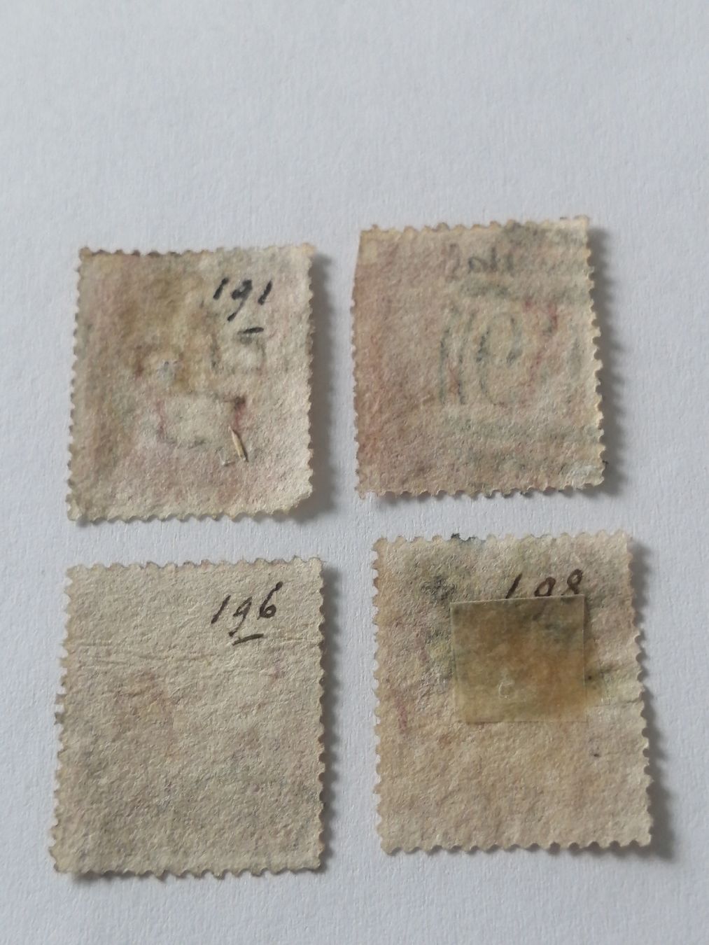 Tutti i francobolli: 4mal One Penny Reds 1864 bis 1881  – Usato da Happerswil venduto da tschergi 1