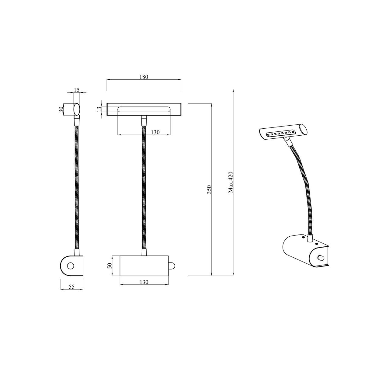Lampade: LED Wandleuchte, Dimmer, Messing – Nuovo (secondo la descrizione) da Kreuzlingen venduto da Smart-Light 3
