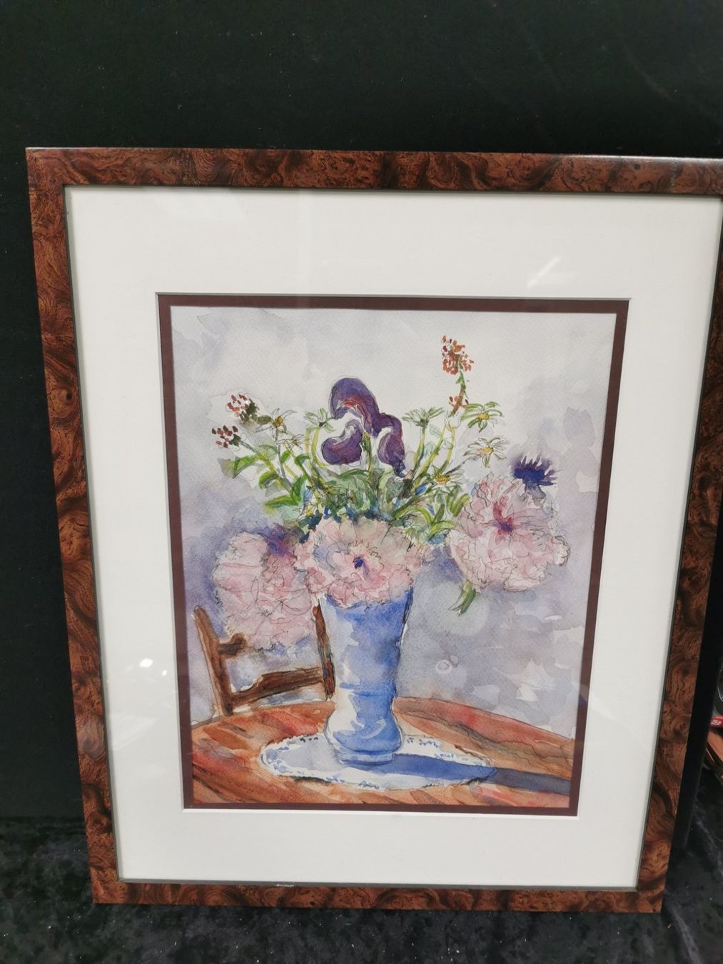 Gemälde: BOUQUET DE FLEURS AQUARELLE I FORMATIONS AU DOS – Gebraucht aus Genève von Qanil77