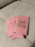 Getränkekühler pink "Bride TEAM" 5 Stk. neu
