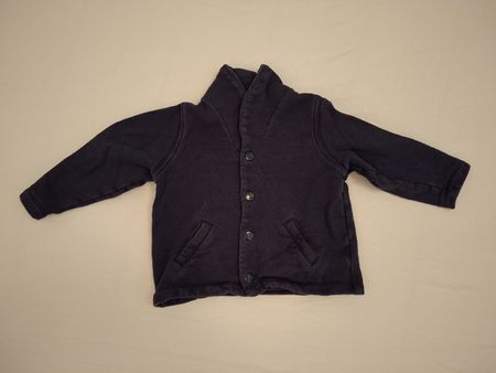 Cardigan Petit Bateau bleu foncé taille 86