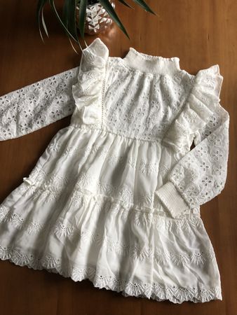 NAME IT- Kleid Spitze Gr. 128 weiss, festlich *NEU
