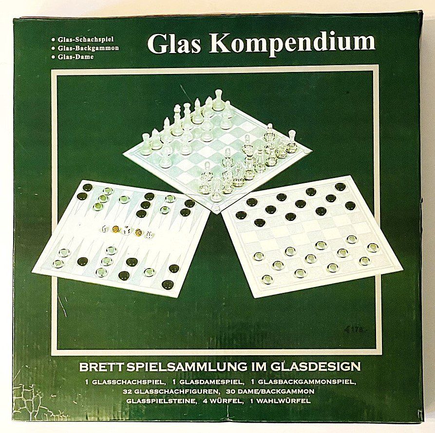 Jeux: Glas Kompendium Schach, Dame, Backgammon im Glasdesign – D'occasion à Duggingen par nad_6yzh