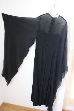 Schwarzes Vintage Kleid, verm.Handmade,Haller ZH.ev.Gr.37/38