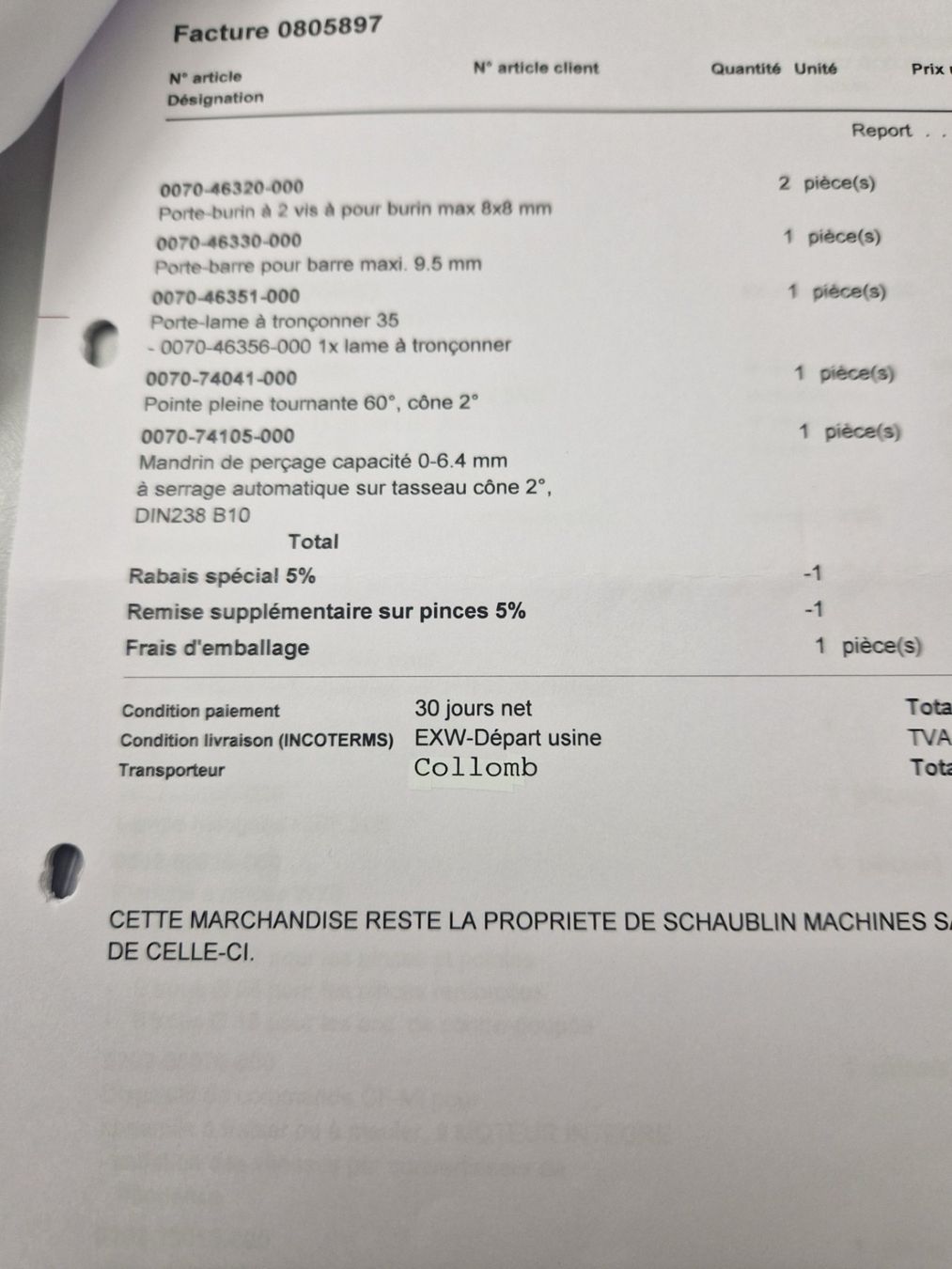 Schaublin Tutti gli attrezzi: tour 70 Schaublin – Usato da Cortébert venduto da Mlgautier 3