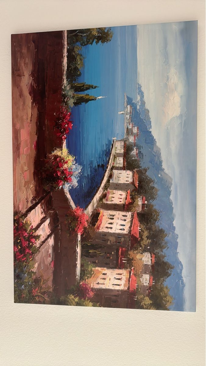 Dipinti: Gemälde Haus am Meer mit Bergen und Boot – Nuovo (secondo la descrizione) da Winterthur venduto da mer_w2m7