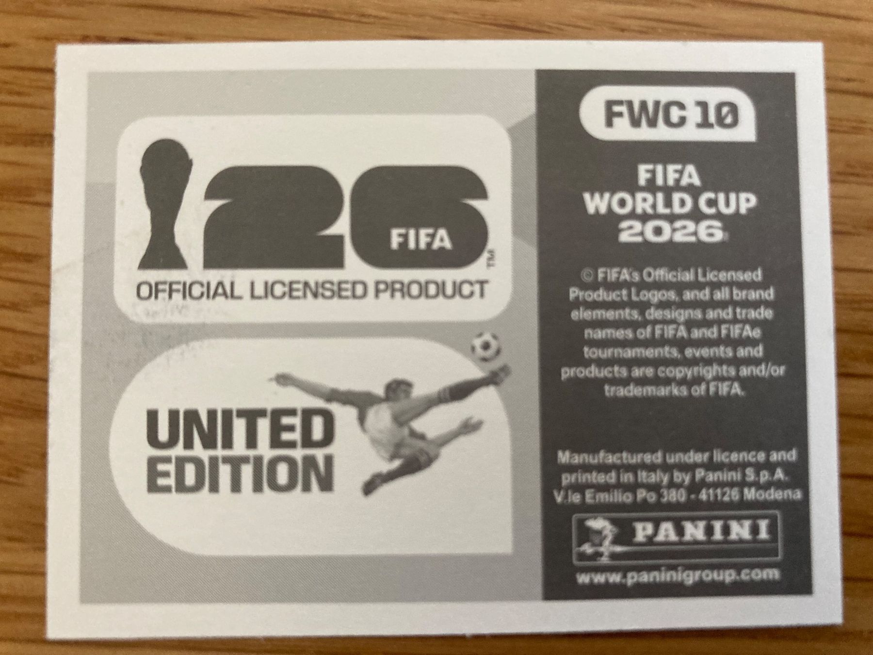 Panini Carte collezionabili: WM Sticker FWC 10 – Nuovo (secondo la descrizione) da Winterthur venduto da Whitefish 1