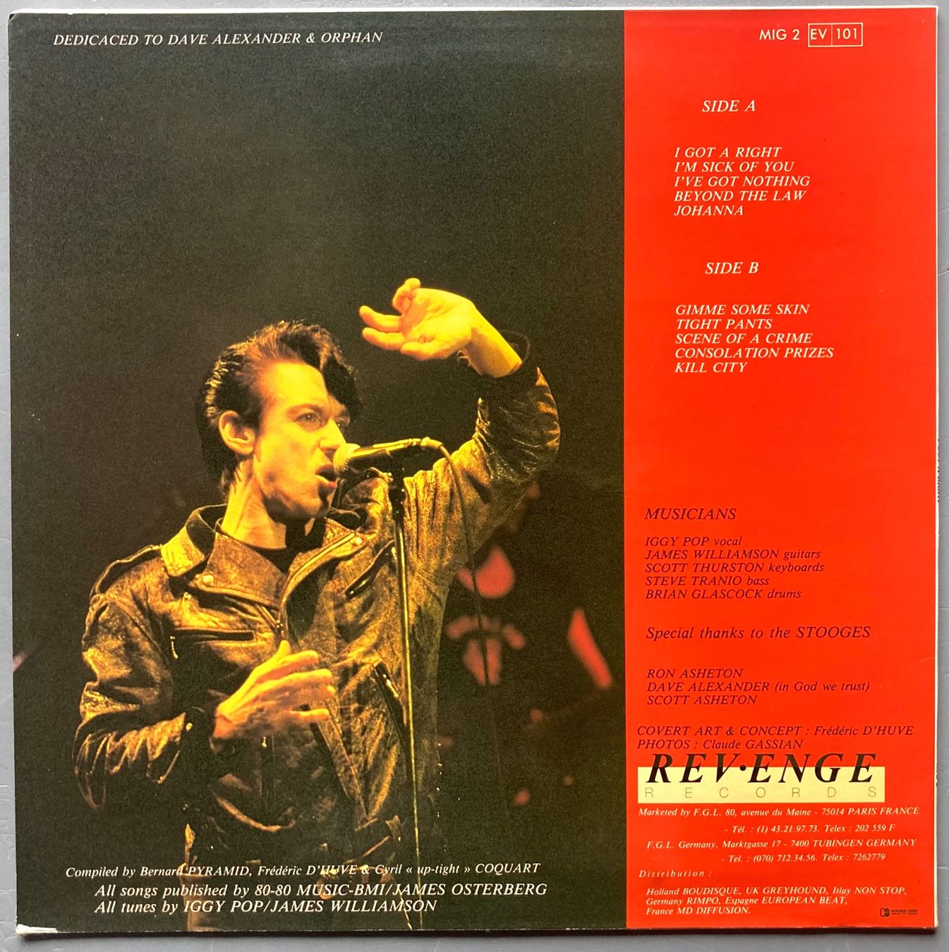 Vinyles: IGGY POP - I GOT A RIGHT – D'occasion à Poliez-Pittet par Newtown-Records 1