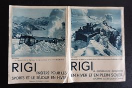RIGI 4 dépliants touristiques anciens Suisse | Vitznau-Arth