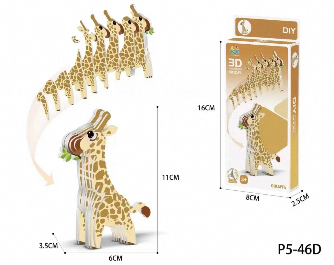 Puzzle: 3D Puzzle Giraffe Neu – Nuovo e nell'imballaggio originale da Rotkreuz venduto da handgeschenke.ch
