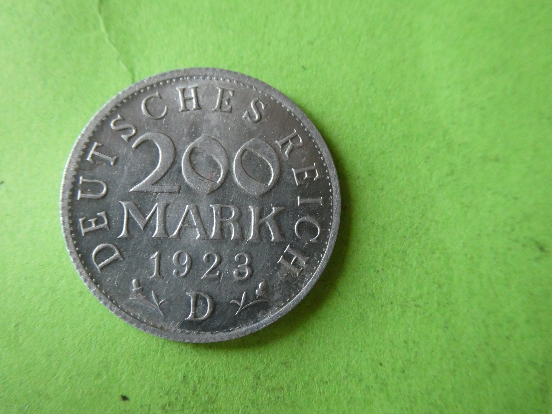 Alle Münzen: Dt. Reich 1923 D, 200 Mark - Alu – Gebraucht aus Hinterforst von Rohusri