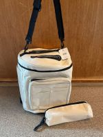 Nähtasche beige mit Zubehör neu