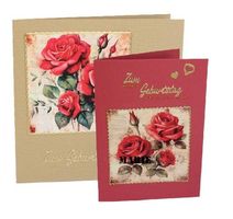 Karte Rosen "Zum Geburtstag"