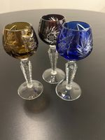 3 x Crystal Bleikristall Likör Glas