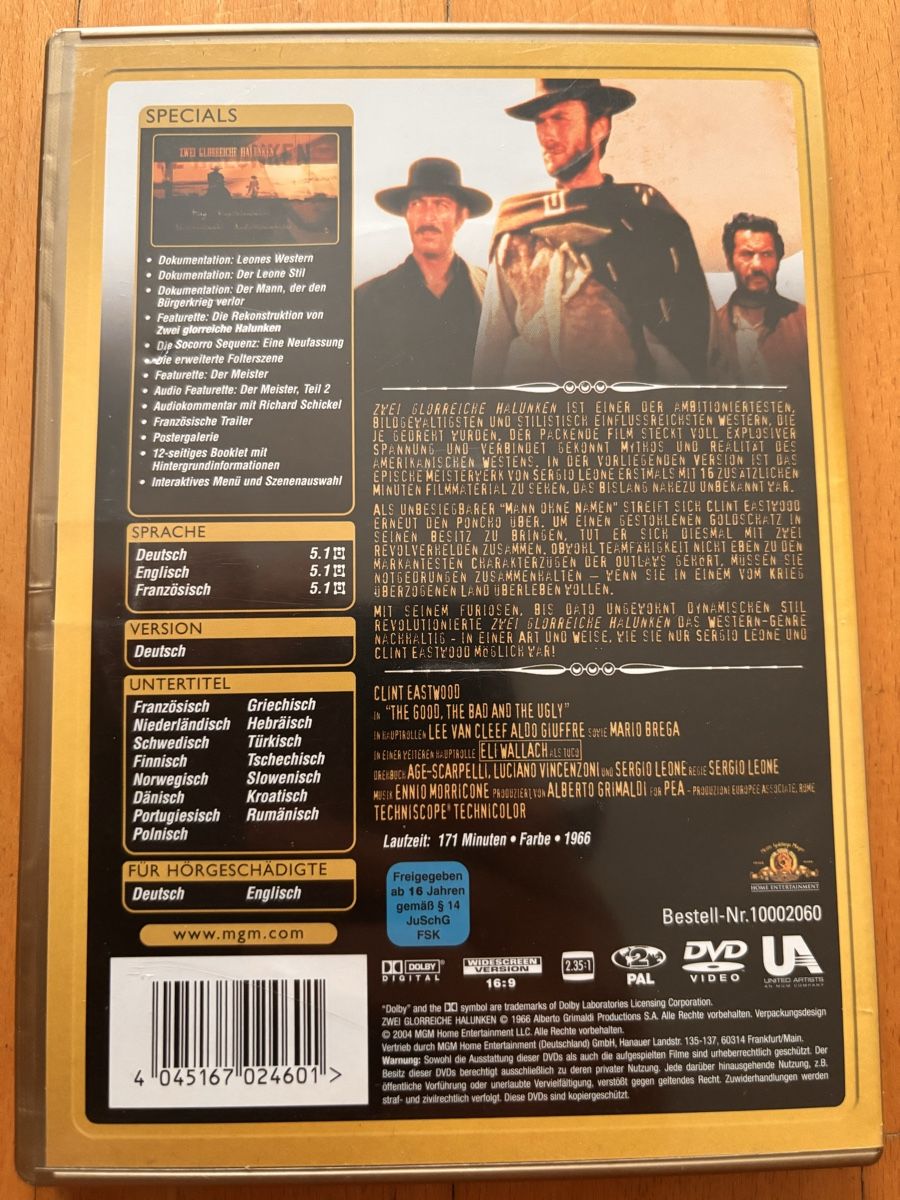 Tutti i DVDs: The Good, the Bad and the Ugly  – Usato da Egg b. Zürich venduto da Luckybilly 1