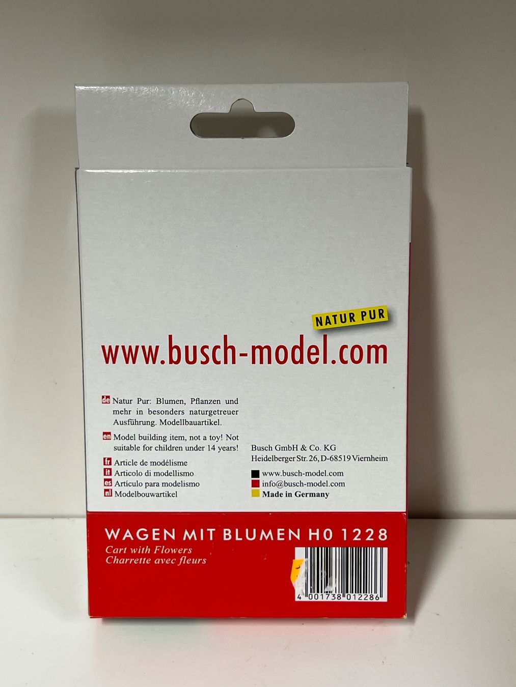 Busch Modellini di ferrovie: BUSCH WAGEN MIT BLUMEN HO 1228 – Nuovo e nell'imballaggio originale da Neuenhof venduto da ludovicco 1