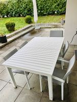 Table de jardin à rallonge blanche 160 à L 210cm