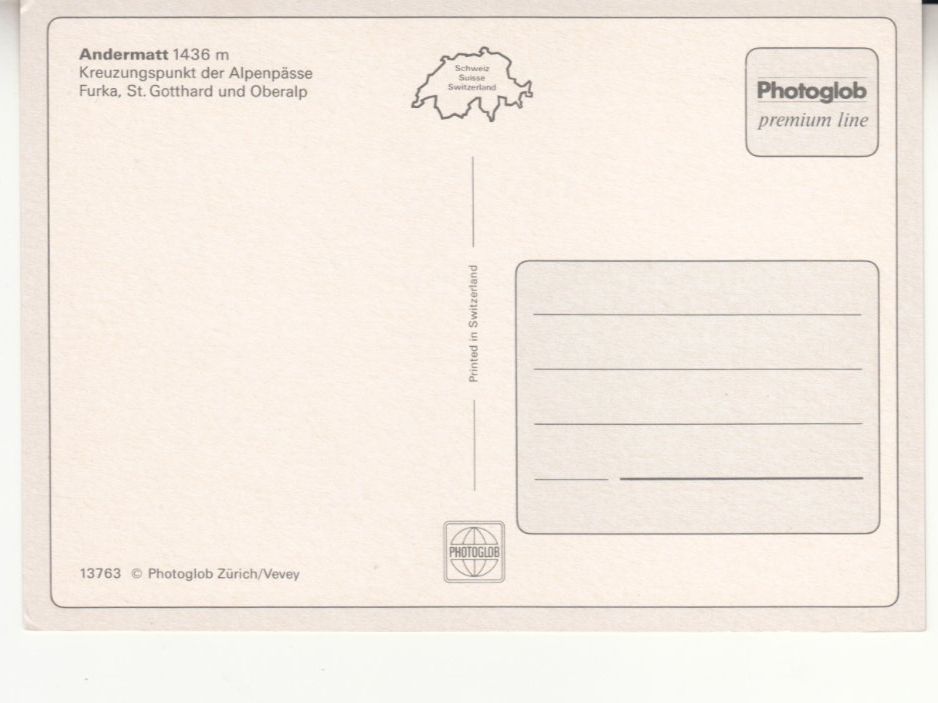 Cartoline postali: Andermatt ca. 1980 – Usato da Bürglen TG venduto da StampGraf 1