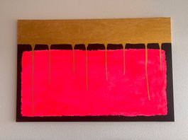Abstraktes Acrylgemälde auf Leinwand 100 x 150 cm