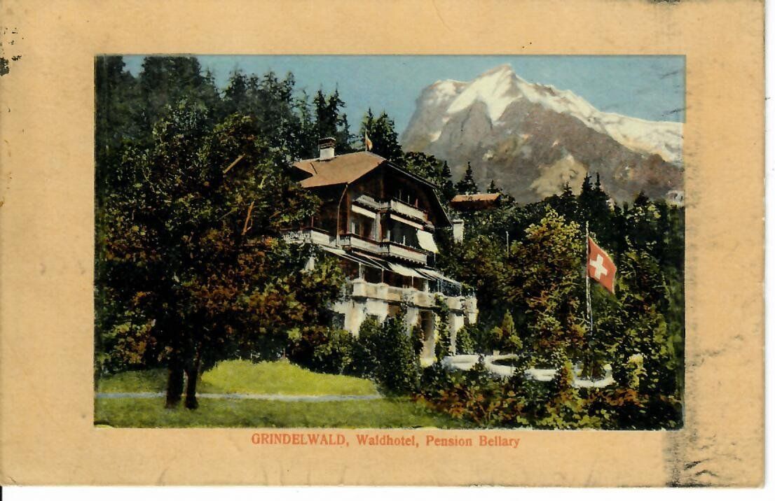 Cartoline postali: Grindelwald, Waldhotel, Pension Bellary  1921 – Usato da Hochdorf venduto da Ziegel-16