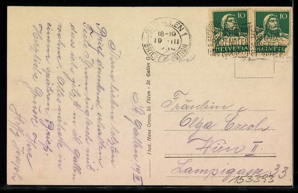 Cartes postales: AK St. Gallen, Blick auf das Theater – D'occasion à Berlin par bartko-reher 1