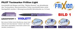 Pilot Leuchtstift Marker ** Frixion LIGHT ** VIOLETT
