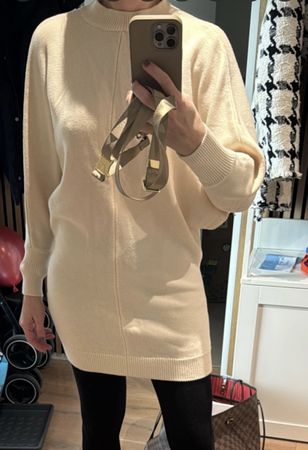 Open Back Cream Maje Dress / pull-over