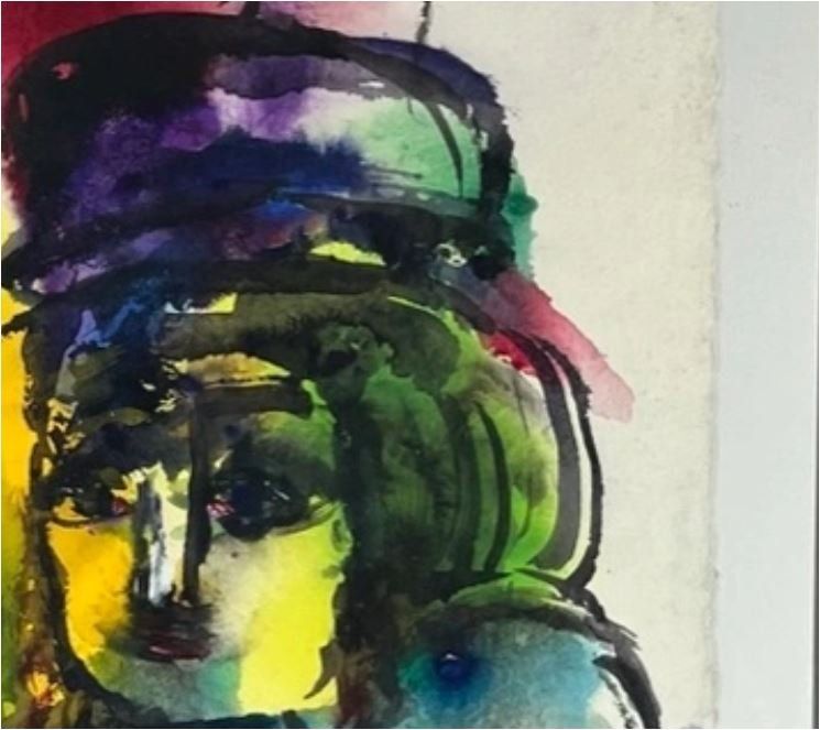 Gemälde: Atila (1931-1987)Grosse Abstrakte Aquarelle – Gebraucht aus Bruettisellen von Collector_Store 1