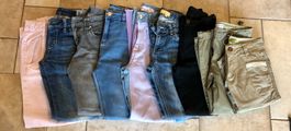 7 x Jeans, 1 Fittet Capri und 1 x Cargo Capri Gr. 158 - 164