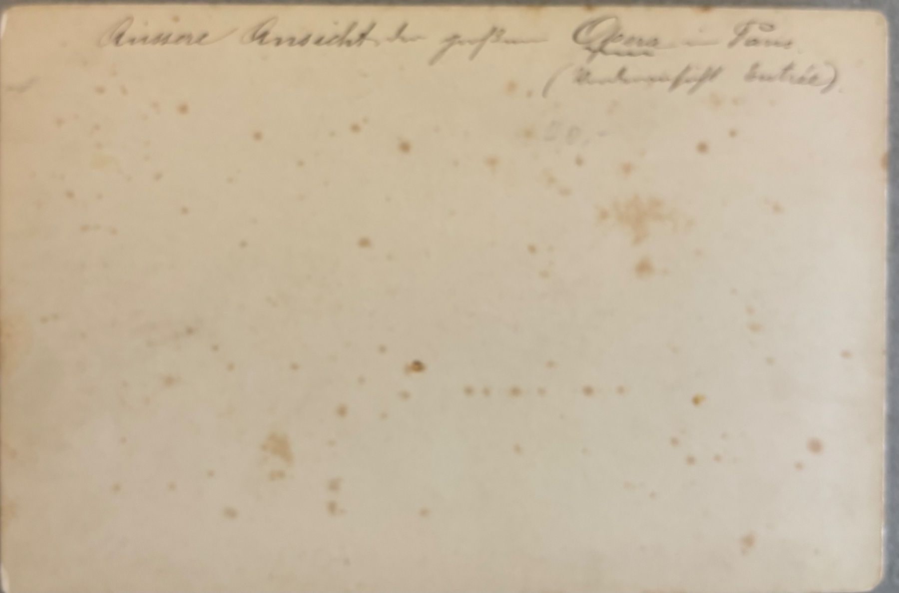Cartoline postali: Kabinettfoto, Paris, Oper, um 1890 – Usato da Frauenfeld venduto da Merk52 1