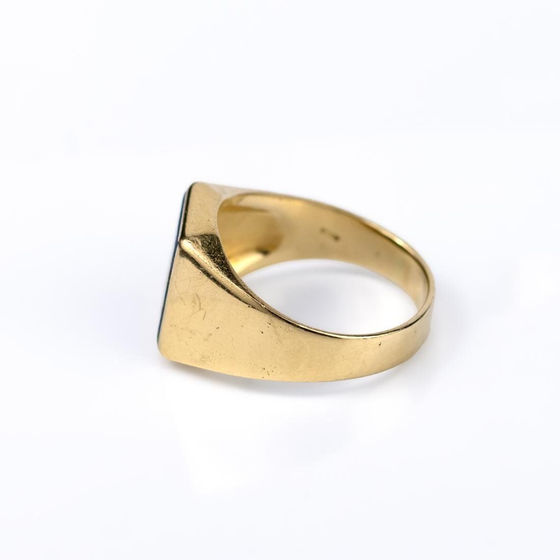 Anelli: Chevalier-Ring aus Gelbgold mit Lapislazuli – Usato da Lugano venduto da Historianlugano 2