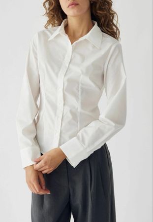 Damen Hemdbluse weiss langarm klassisch guter Zustand