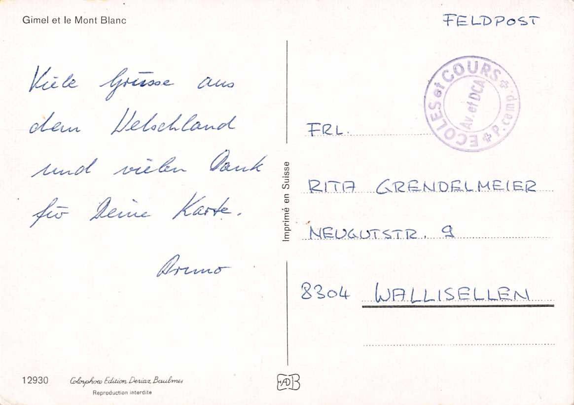 Cartoline postali: SOUVENIR de GIMEL VD – Usato da Winterthur venduto da SchatzchischtliWinti 1