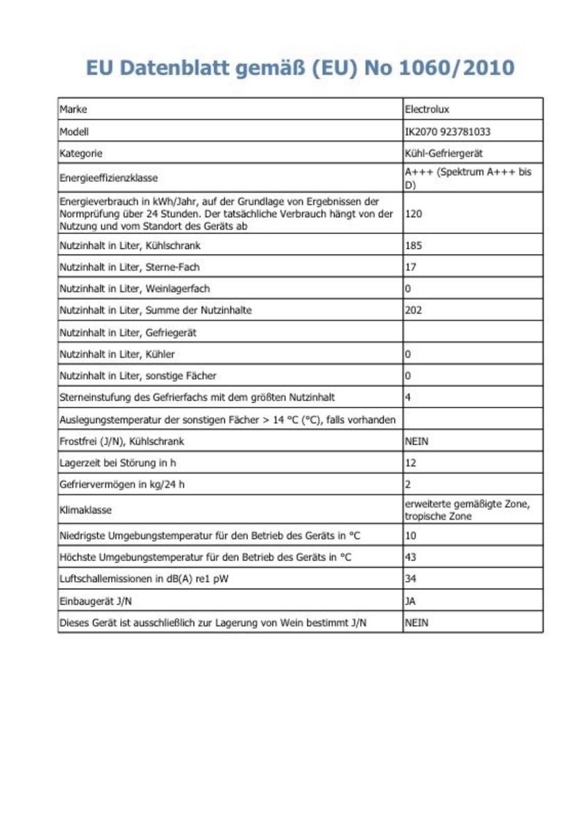 Frigoriferi: Einbaukühlschrank Electrolux IK 2070 – Usato da Wald ZH venduto da nes_7lgm 4